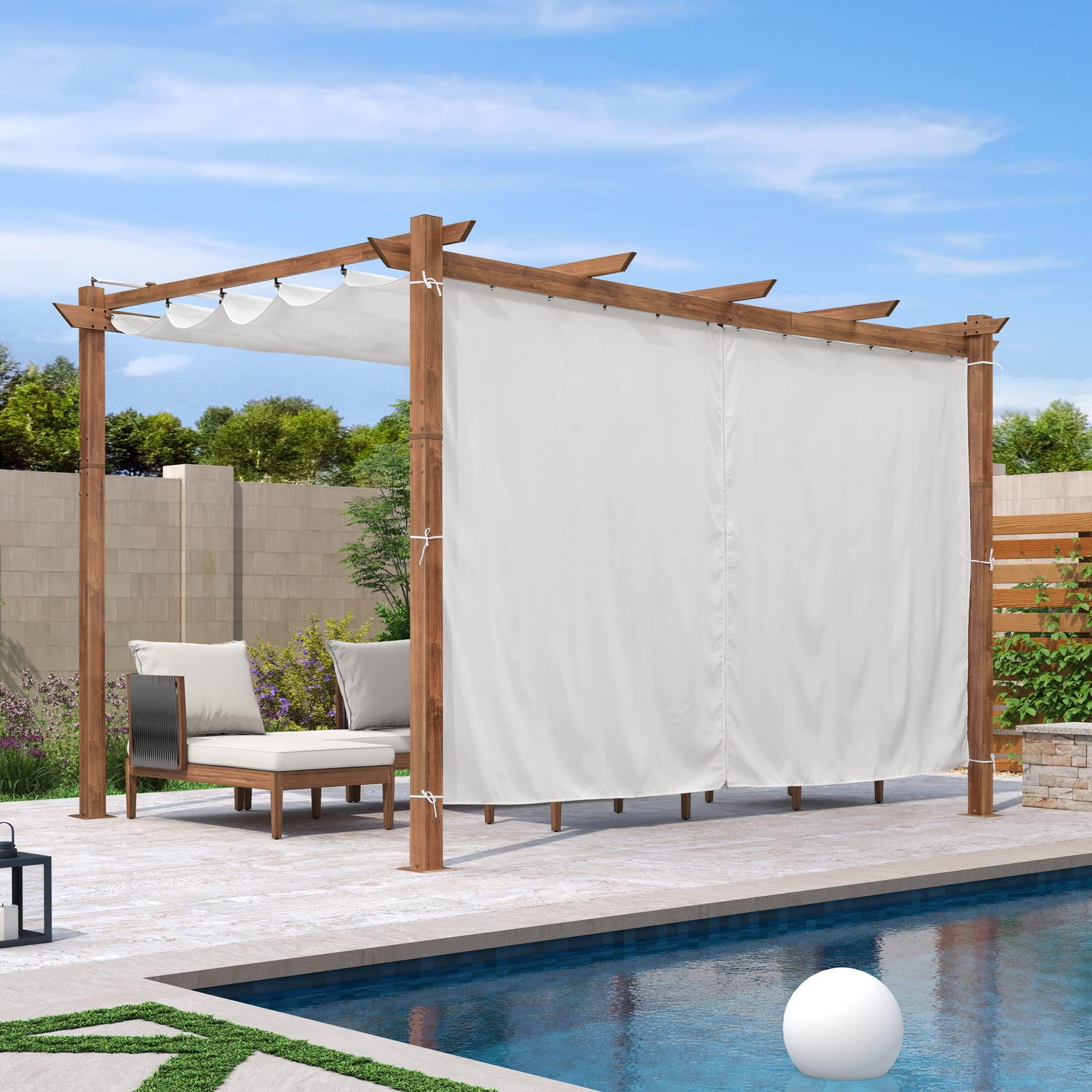 PURPLE LEAF Retractable Outdoor Curtains for Pergola, Gazebo, and More: Enjoy Your Outdoor Space in Comfort - Image 57