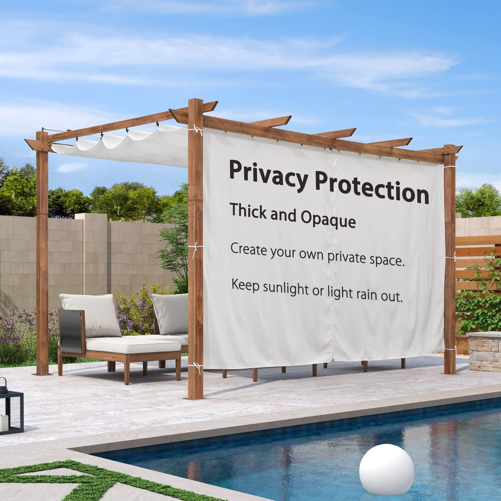 PURPLE LEAF Retractable Outdoor Curtains for Pergola, Gazebo, and More: Enjoy Your Outdoor Space in Comfort - Image 58