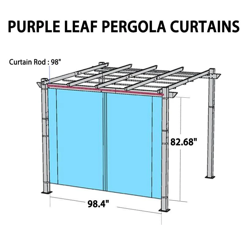 PURPLE LEAF Retractable Outdoor Curtains for Pergola, Gazebo, and More: Enjoy Your Outdoor Space in Comfort - Image 8