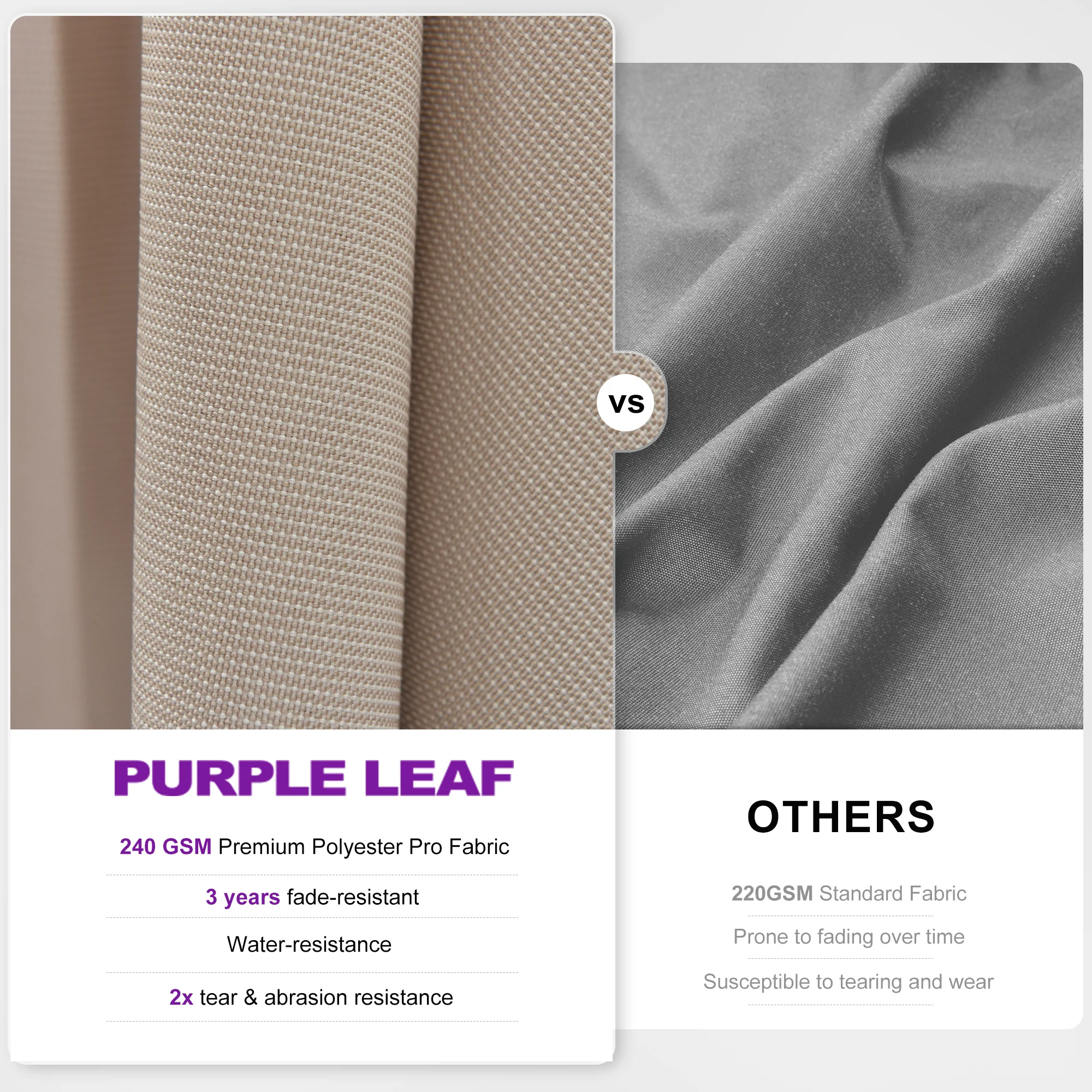 PURPLE LEAF UV Resistant Left-right Tilting Patio Umbrella Swivel Outdoor Umbrella - Image 115