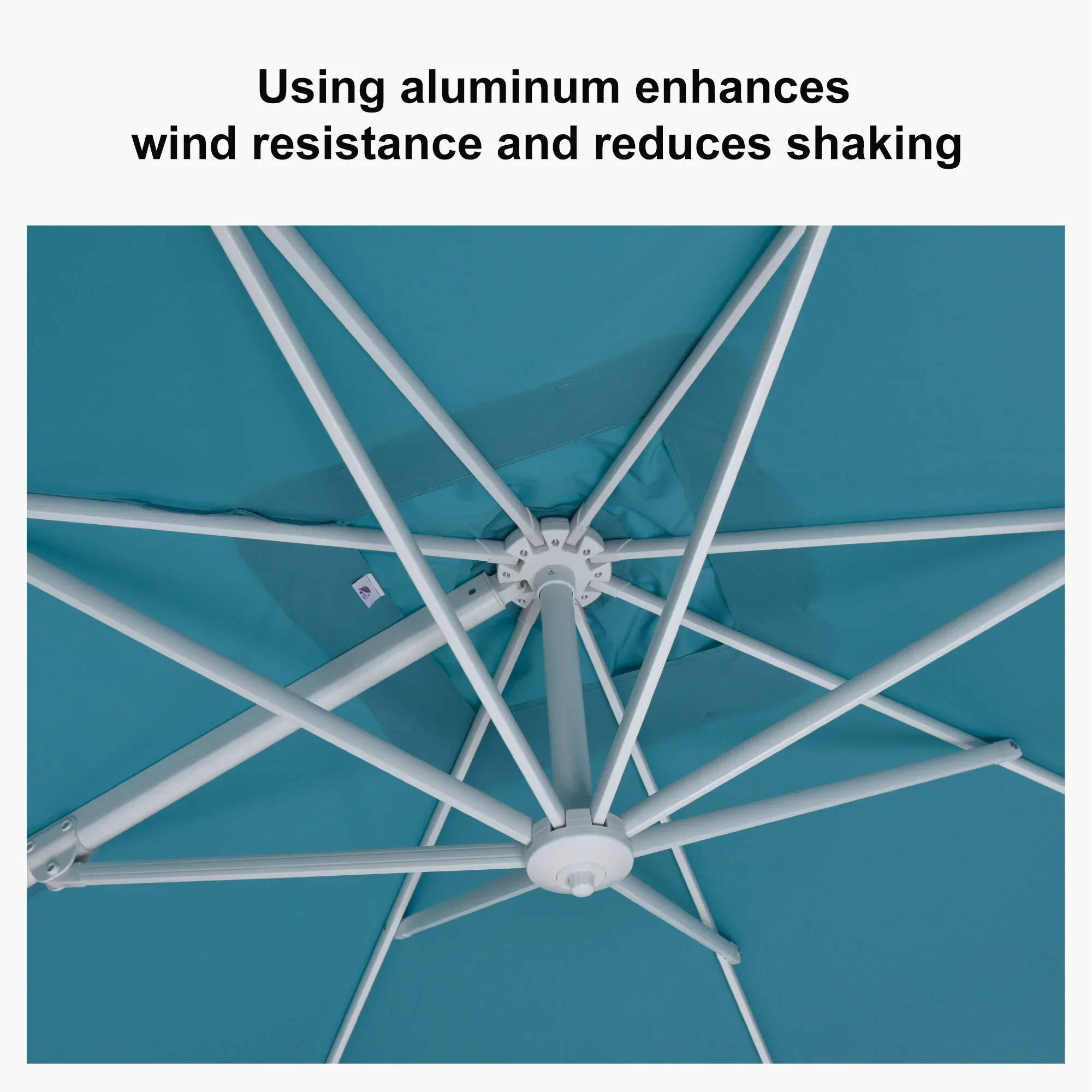 PURPLE LEAF Outdoor Patio Umbrella with Base, Best White Cantilever Umbrellas - Image 103