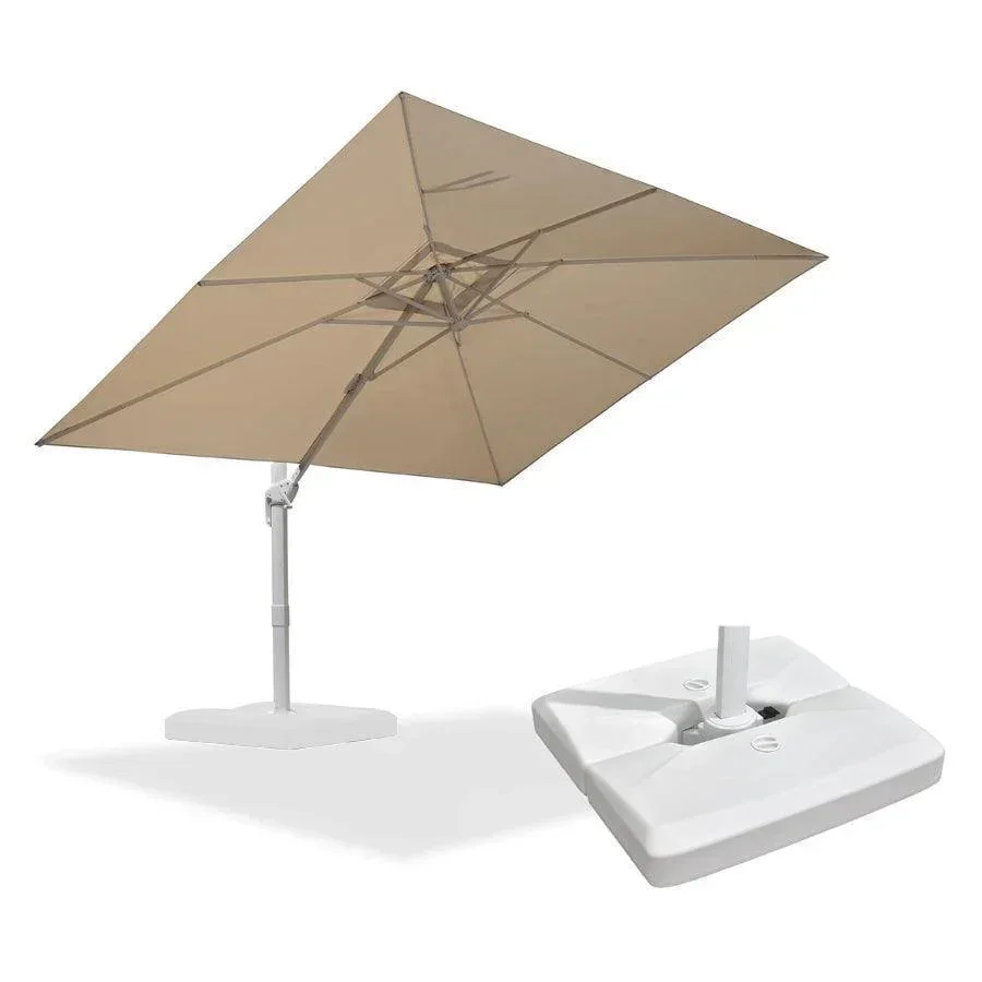 PURPLE LEAF Outdoor Patio Umbrella with Base, Best White Cantilever Umbrellas - Image 21