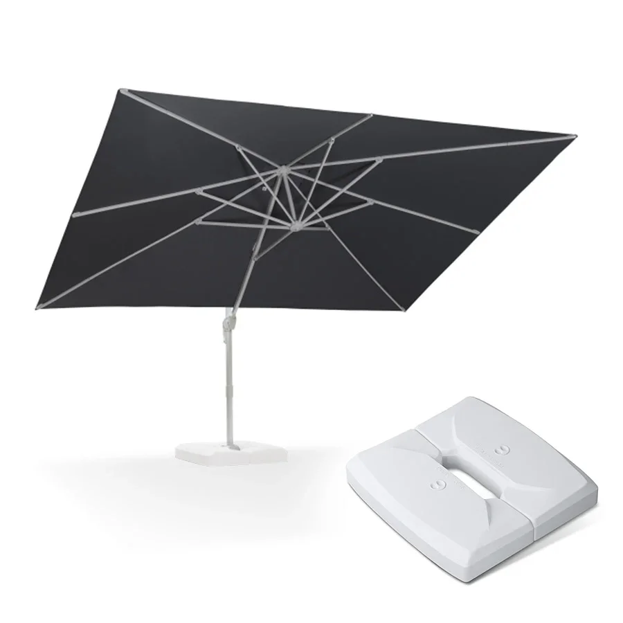 PURPLE LEAF Outdoor Patio Umbrella with Base, Best White Cantilever Umbrellas - Image 63