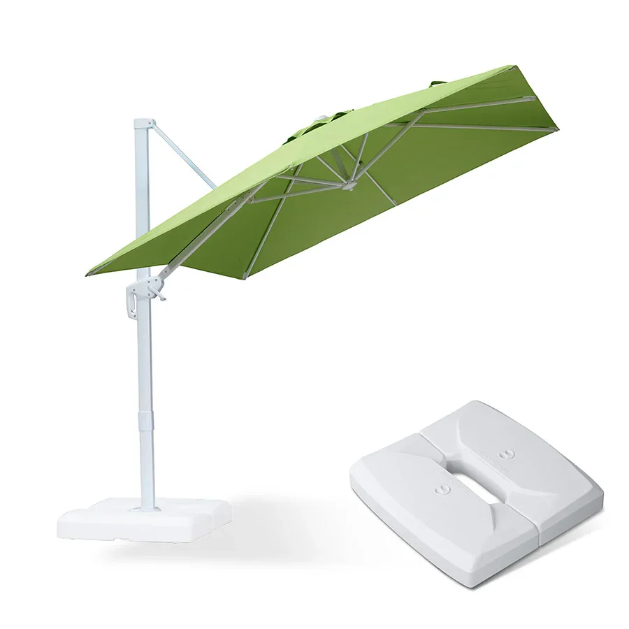 PURPLE LEAF Outdoor Patio Umbrella with Base, Best White Cantilever Umbrellas - Image 66
