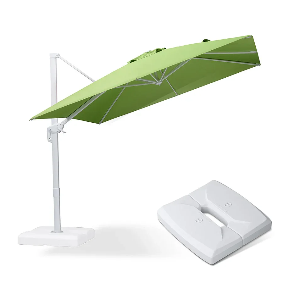 PURPLE LEAF Outdoor Patio Umbrella with Base, Best White Cantilever Umbrellas - Image 69