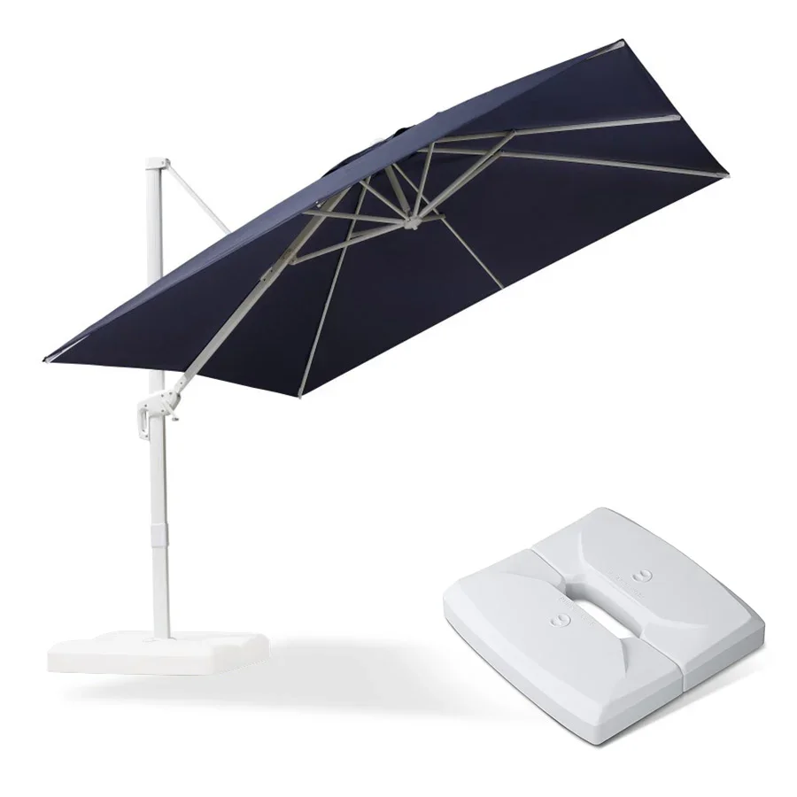 PURPLE LEAF Outdoor Patio Umbrella with Base, Best White Cantilever Umbrellas - Image 71