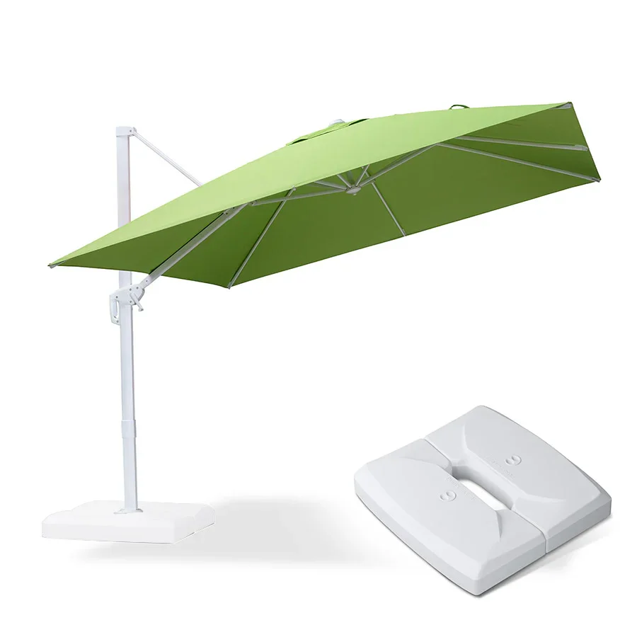 PURPLE LEAF Outdoor Patio Umbrella with Base, Best White Cantilever Umbrellas - Image 72