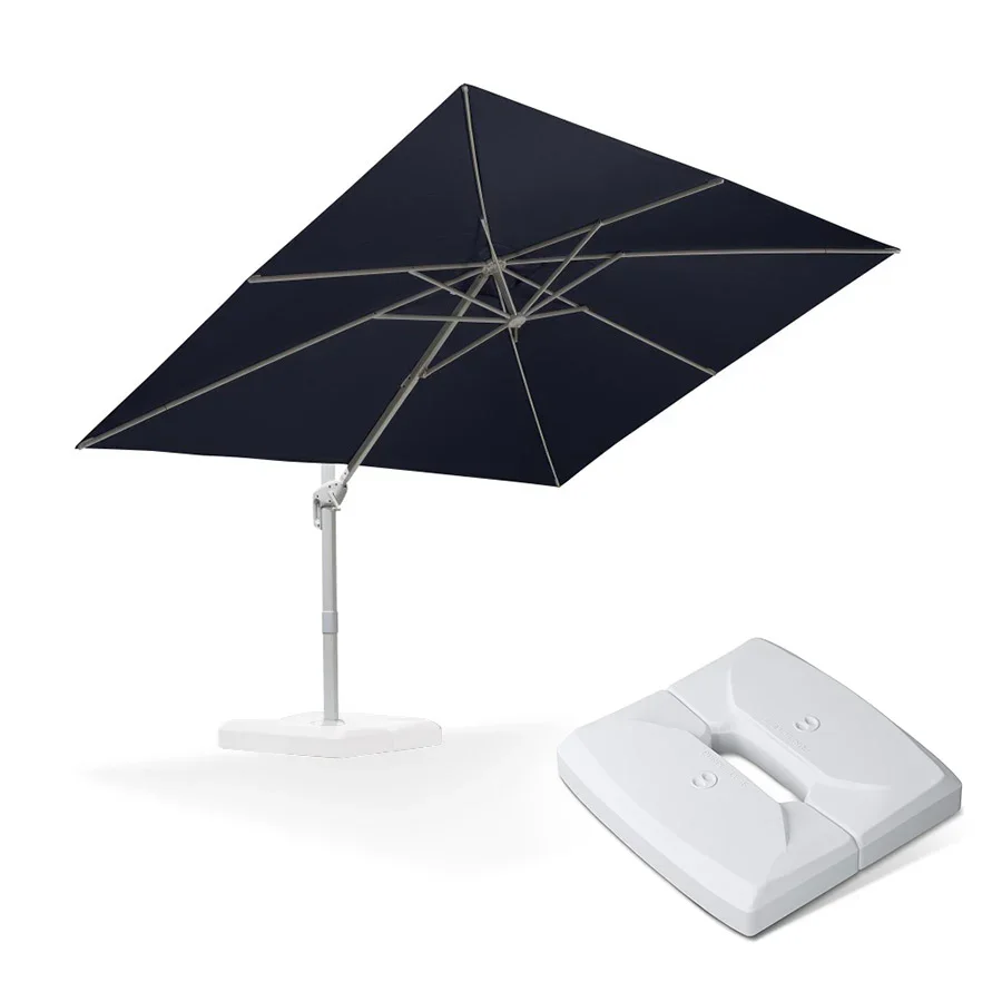 PURPLE LEAF Outdoor Patio Umbrella with Base, Best White Cantilever Umbrellas - Image 74