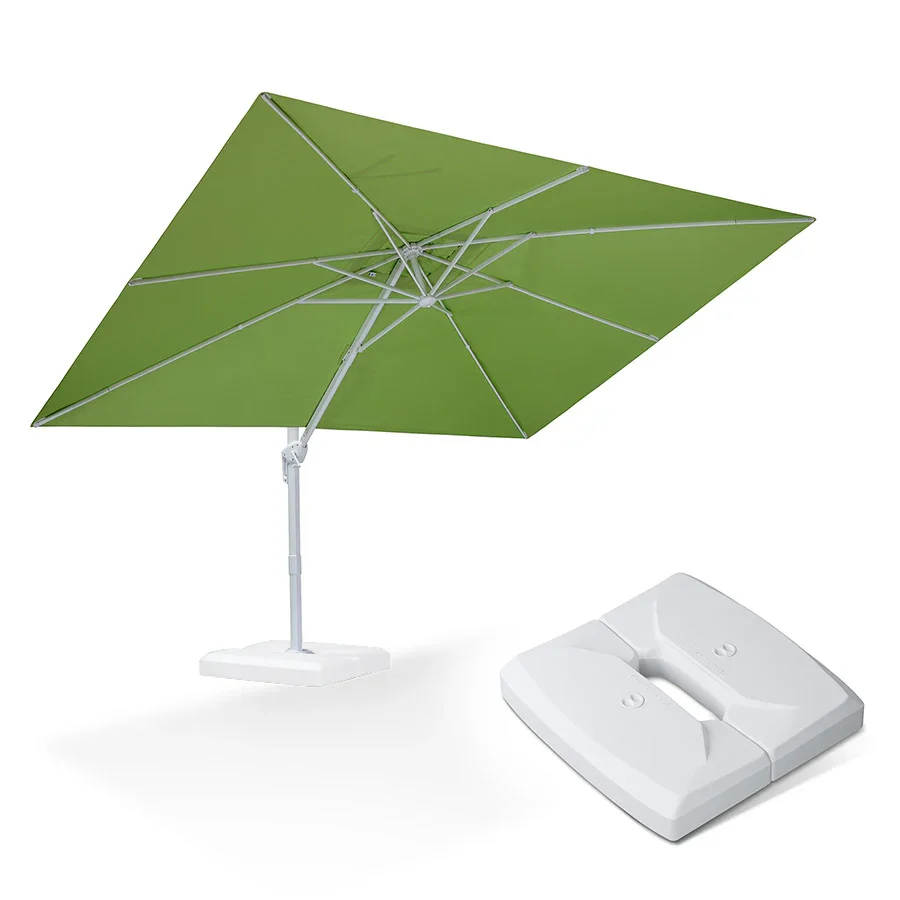 PURPLE LEAF Outdoor Patio Umbrella with Base, Best White Cantilever Umbrellas - Image 75