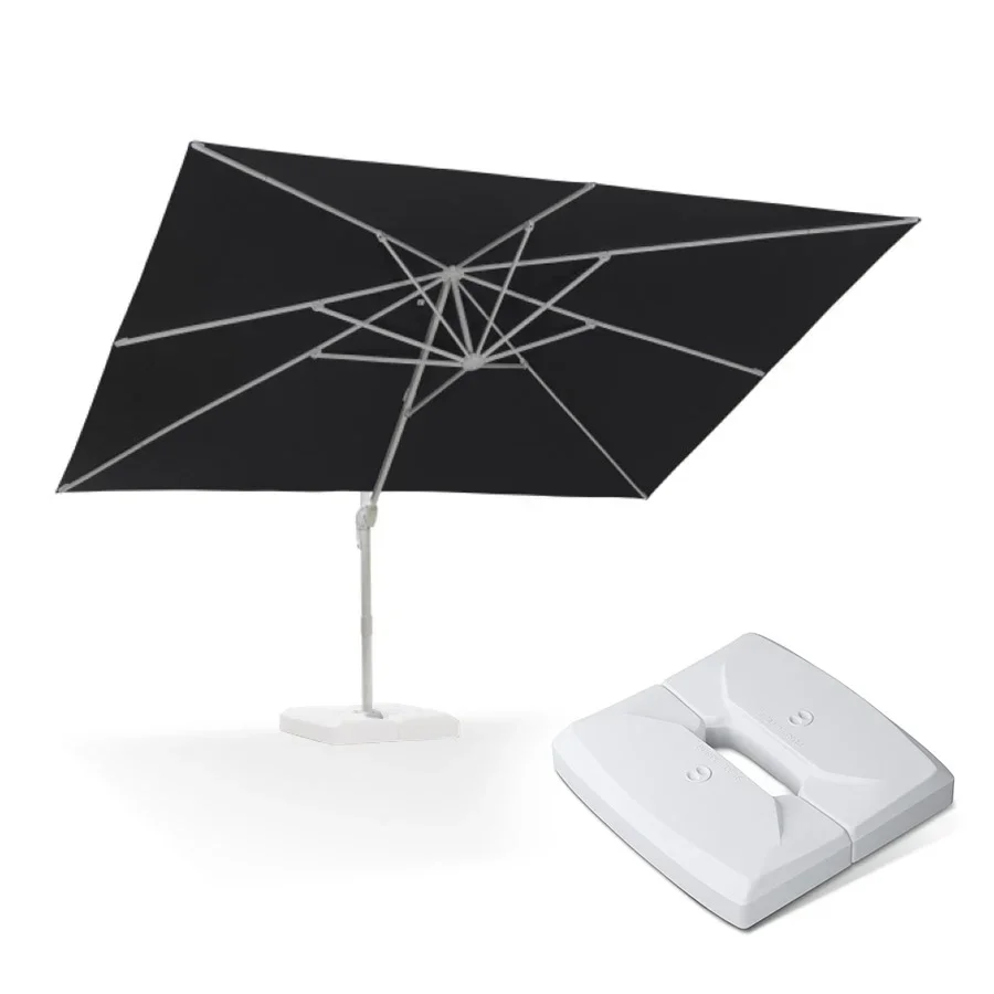 PURPLE LEAF Outdoor Patio Umbrella with Base, Best White Cantilever Umbrellas - Image 76