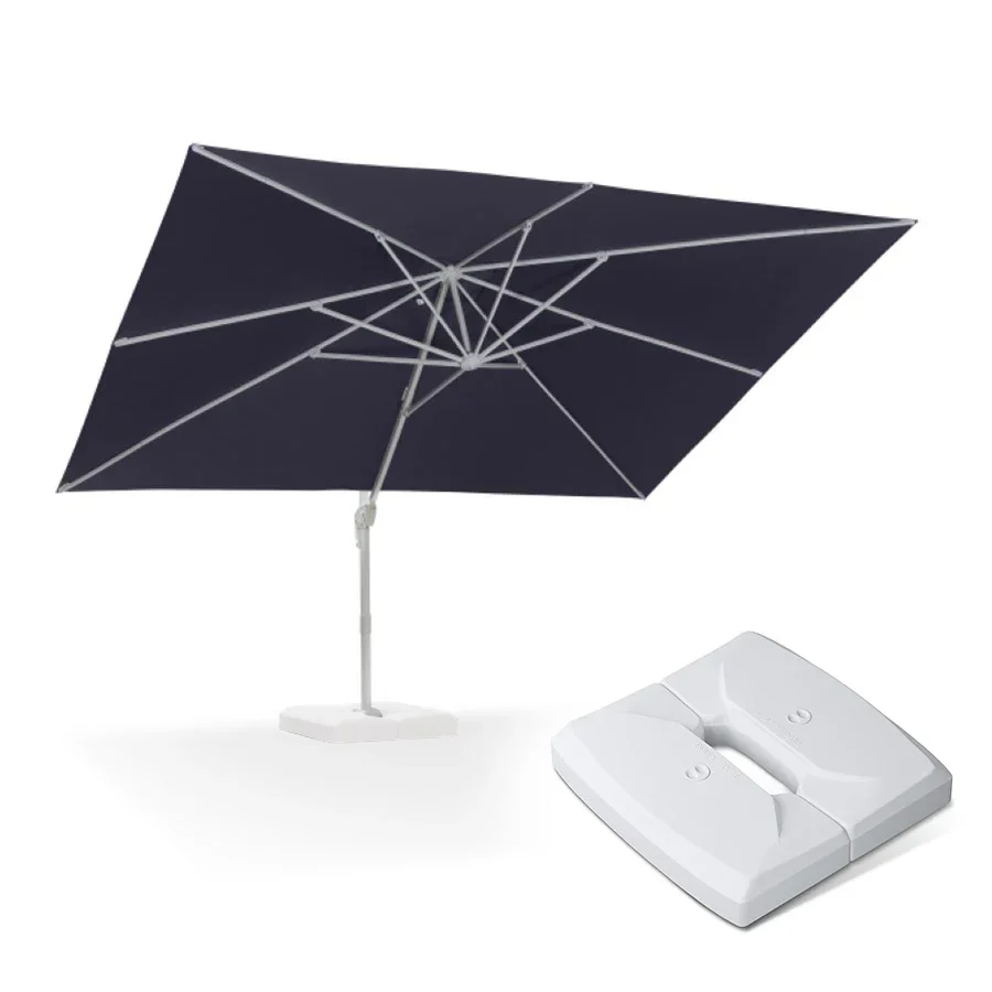 PURPLE LEAF Outdoor Patio Umbrella with Base, Best White Cantilever Umbrellas - Image 77