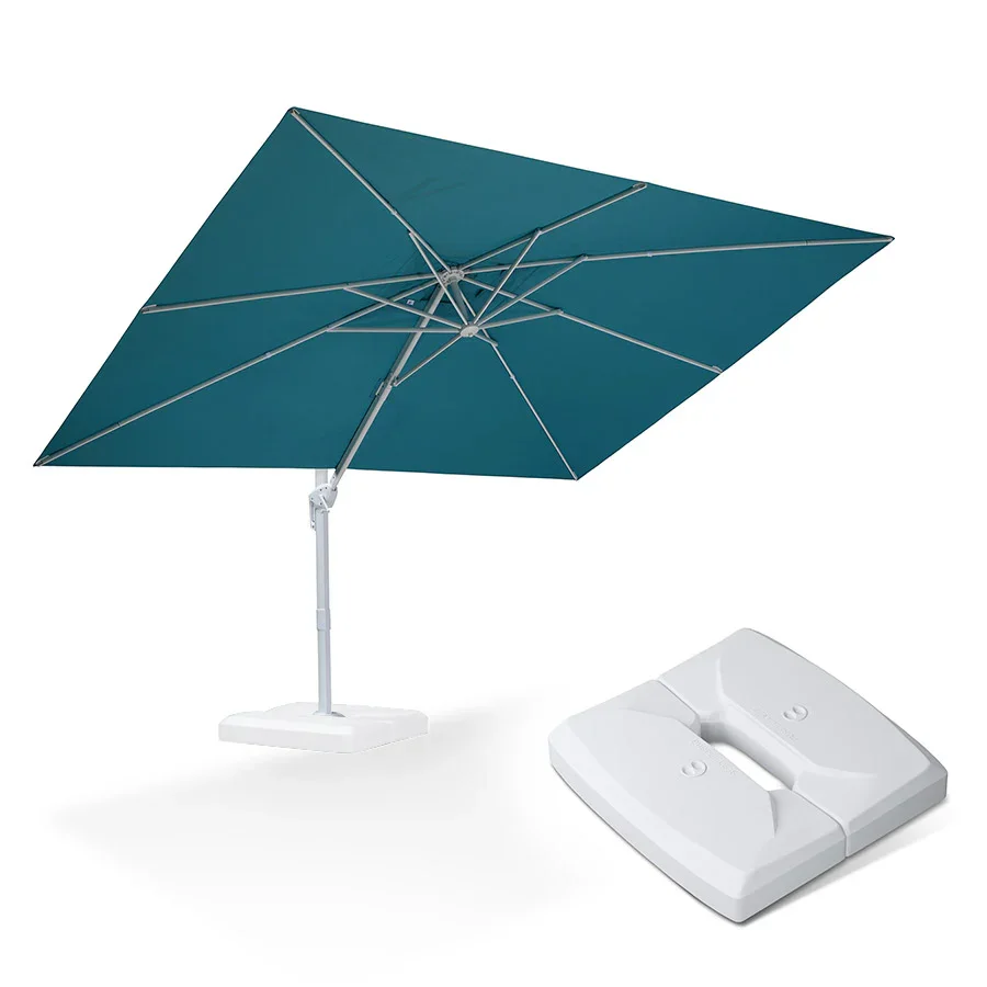 PURPLE LEAF Outdoor Patio Umbrella with Base, Best White Cantilever Umbrellas - Image 82