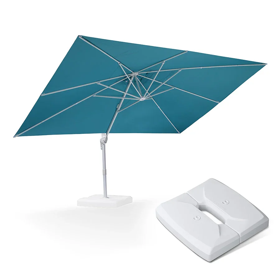 PURPLE LEAF Outdoor Patio Umbrella with Base, Best White Cantilever Umbrellas - Image 83