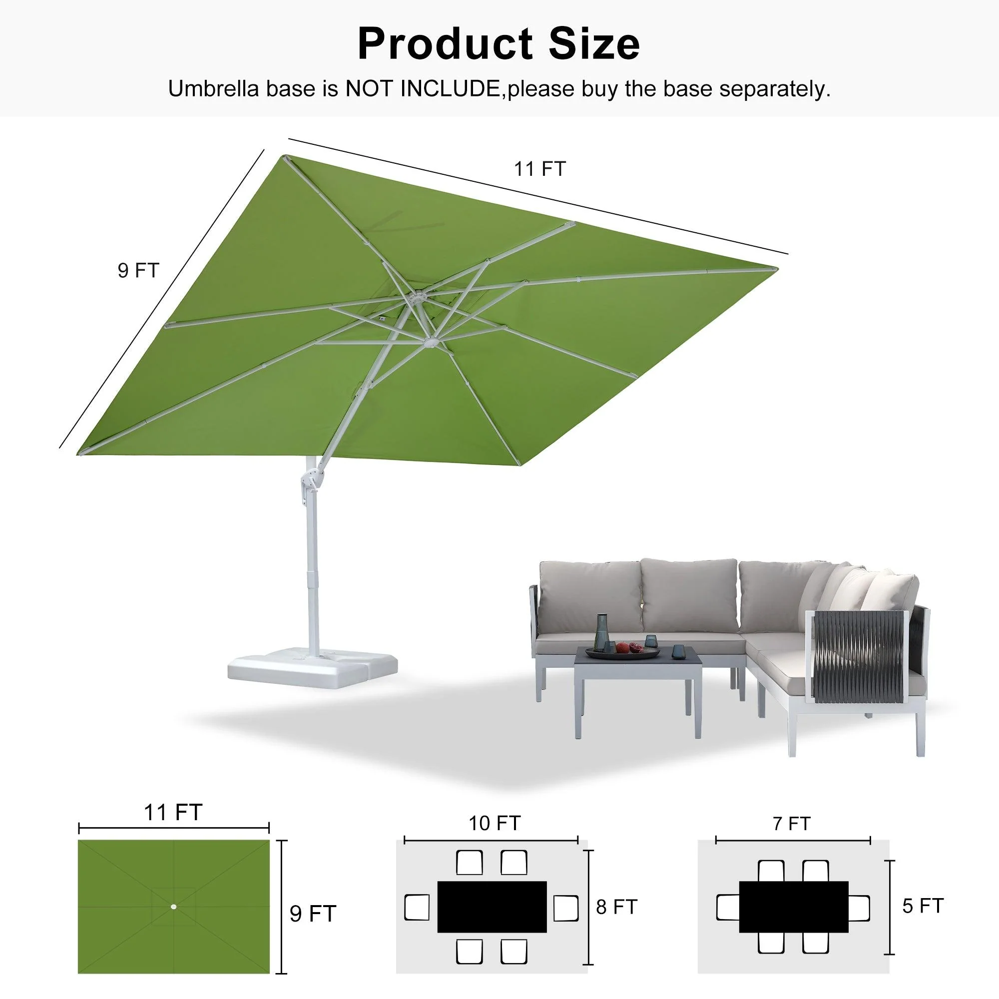 PURPLE LEAF White Outdoor Patio Umbrella Economical Large Patio Umbrellas - Image 211