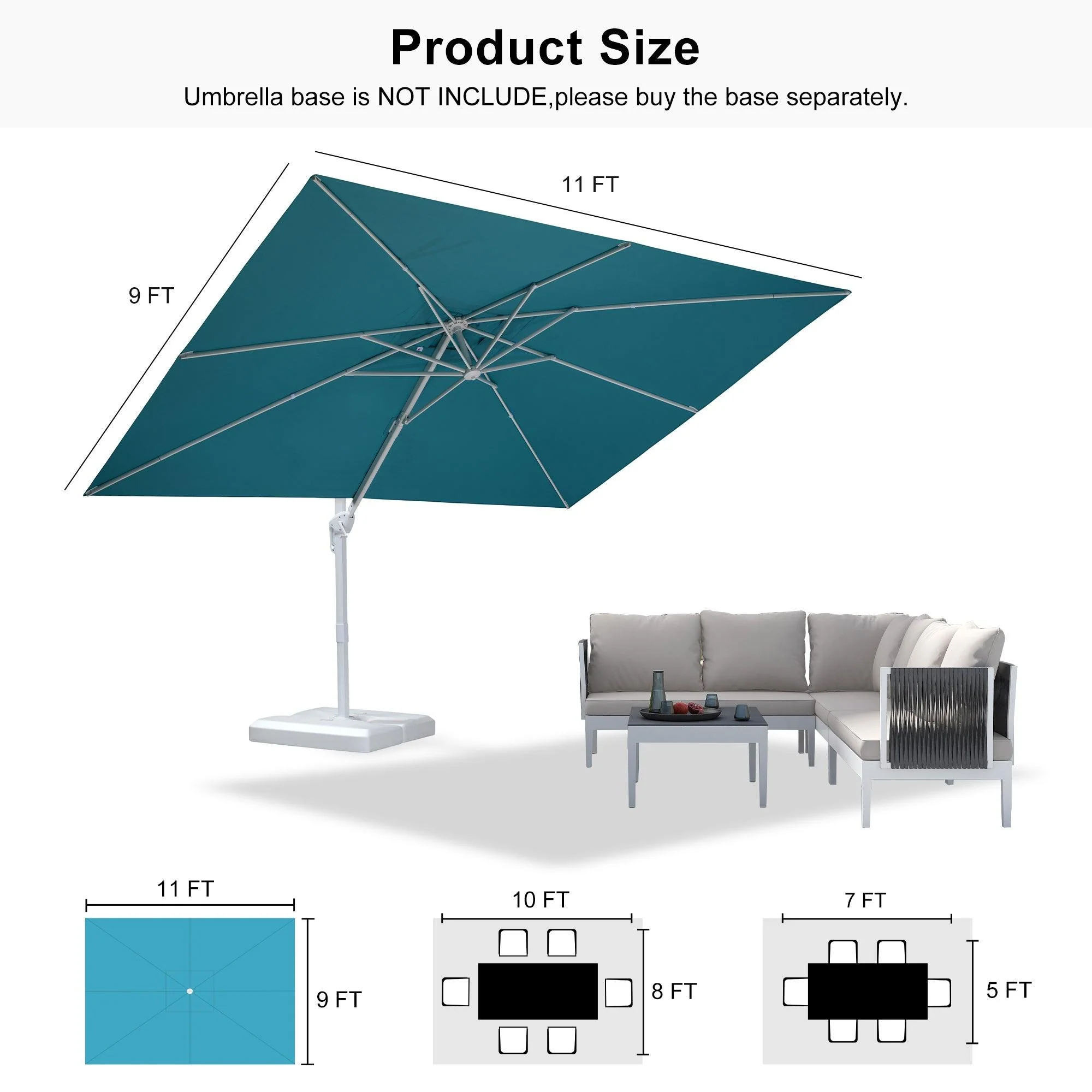 PURPLE LEAF White Outdoor Patio Umbrella Economical Large Patio Umbrellas - Image 213