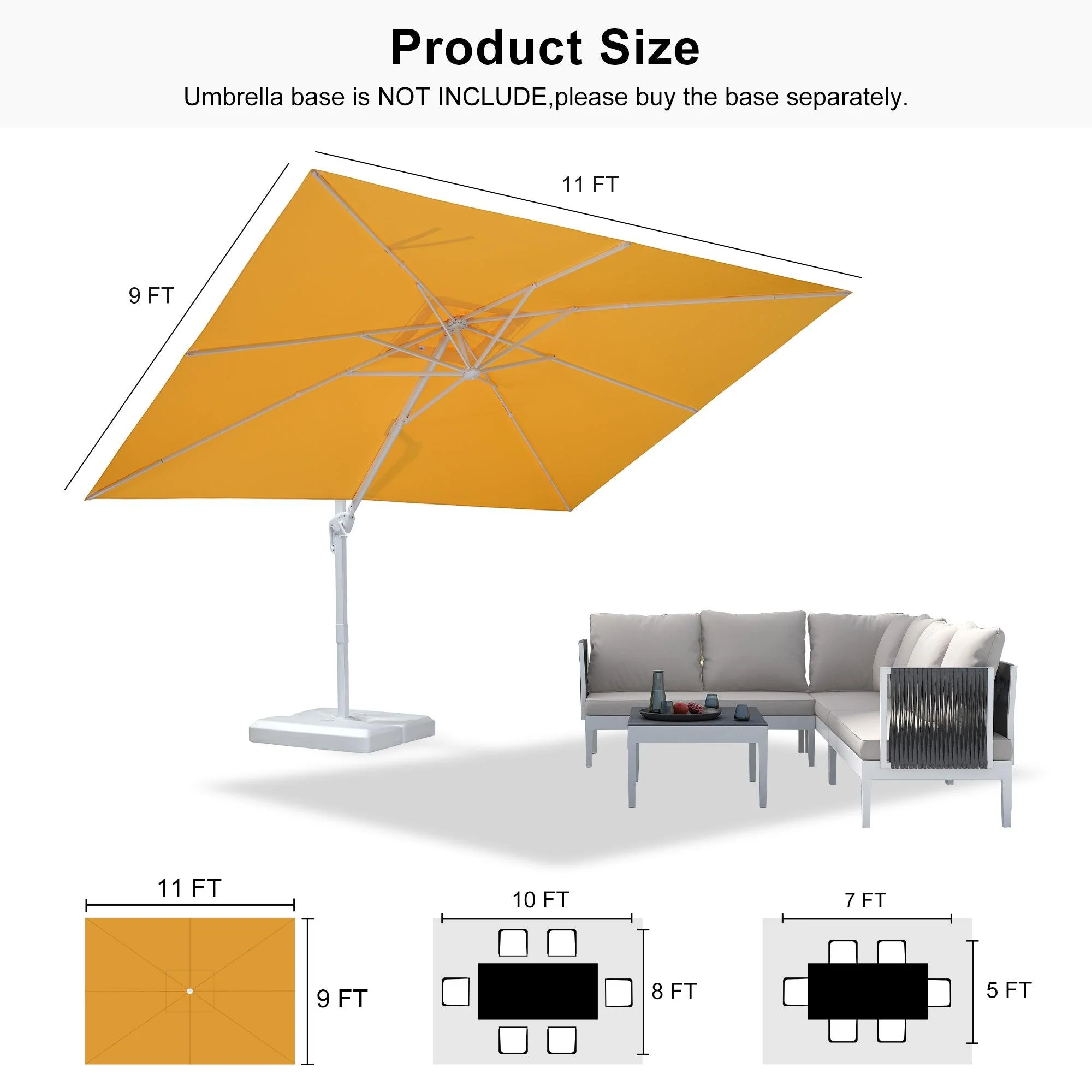 PURPLE LEAF White Outdoor Patio Umbrella Economical Large Patio Umbrellas - Image 214