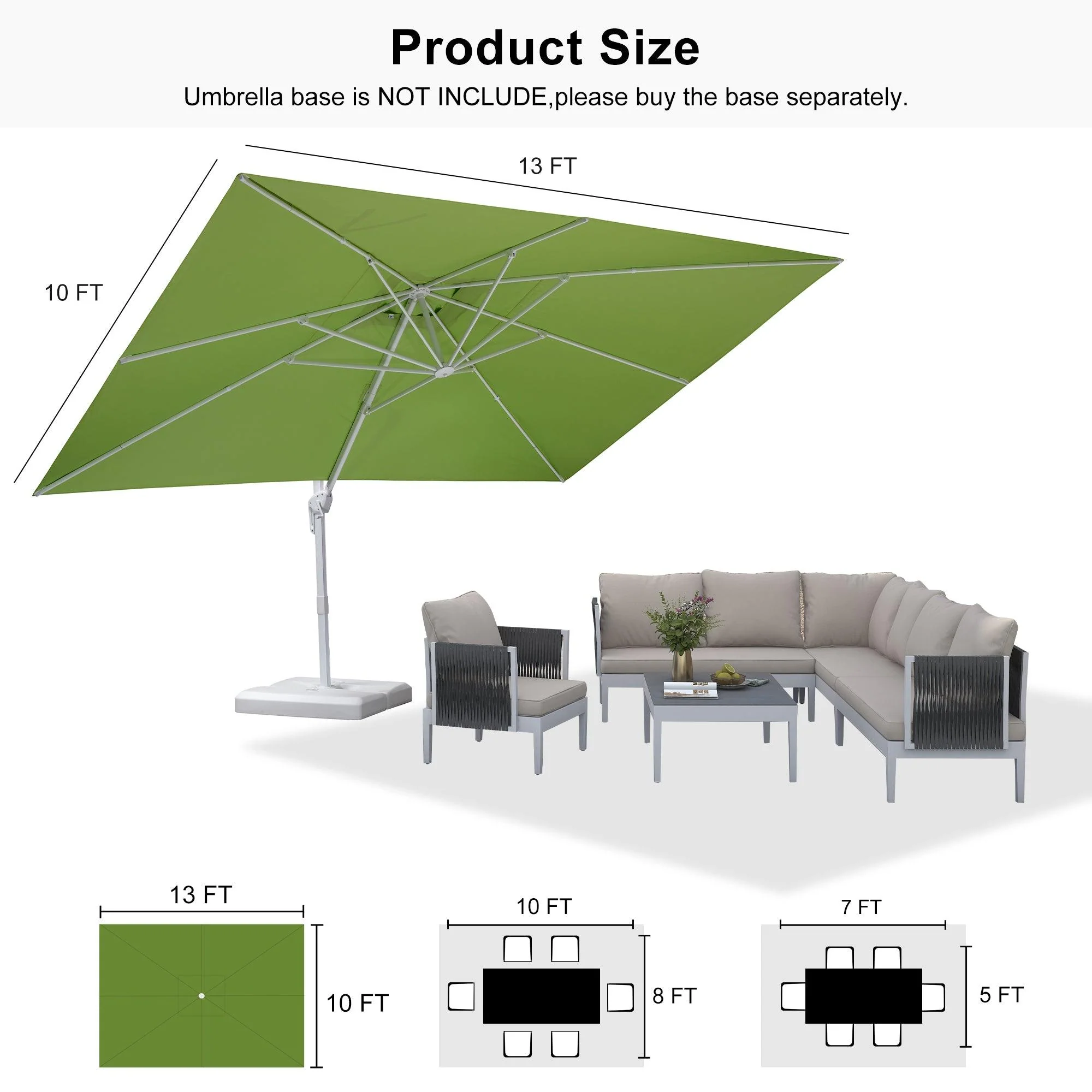 PURPLE LEAF White Outdoor Patio Umbrella Economical Large Patio Umbrellas - Image 238