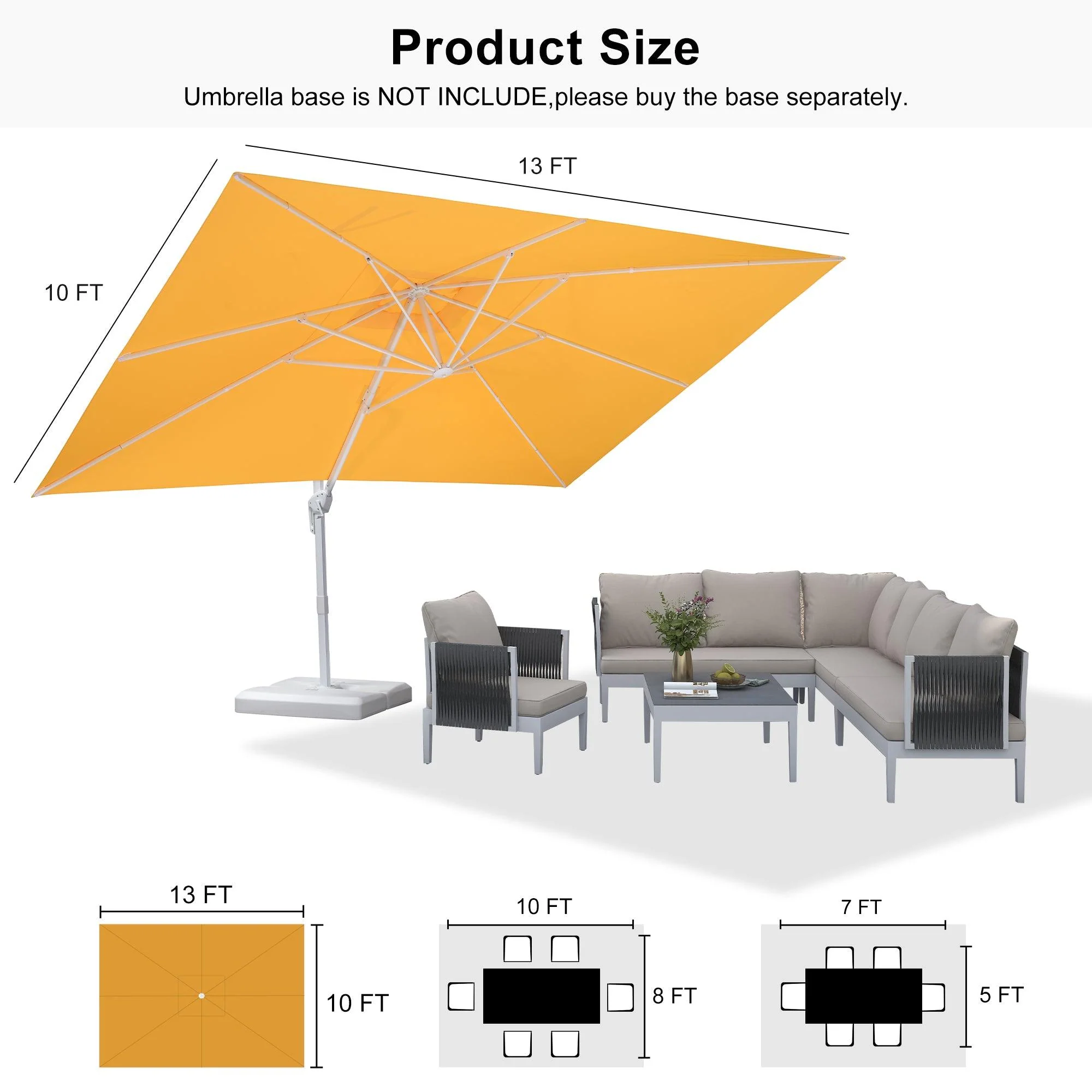 PURPLE LEAF White Outdoor Patio Umbrella Economical Large Patio Umbrellas - Image 241