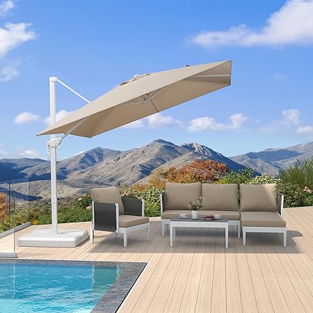 PURPLE LEAF White Outdoor Patio Umbrella Economical Large Patio Umbrellas - Image 242