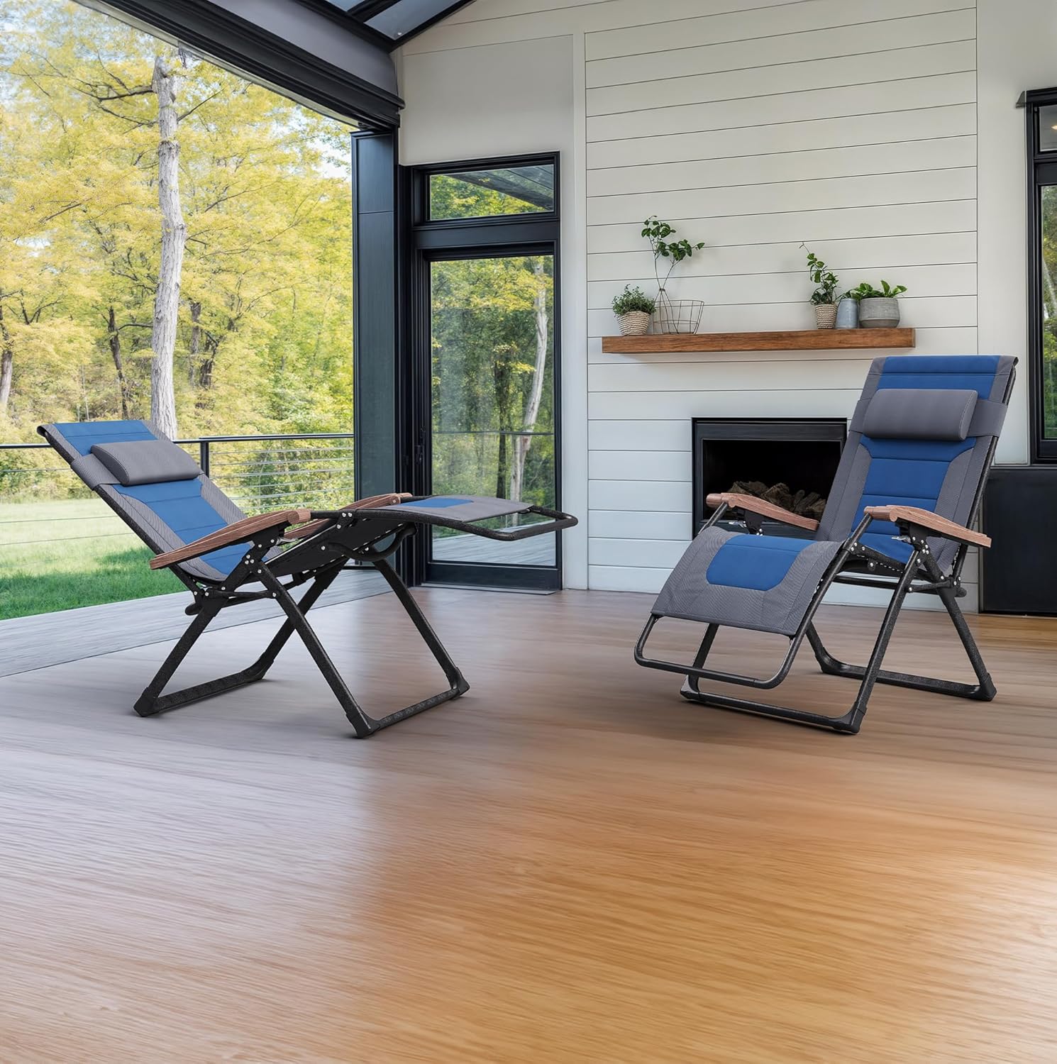 PURPLE LEAF Outdoor Reclining Chair Patio Zero Gravity Chaise Lounge Folding Chair with Quilted Cushion Adjustable Headrest for Lawn Camping Beach Pool - Image 26