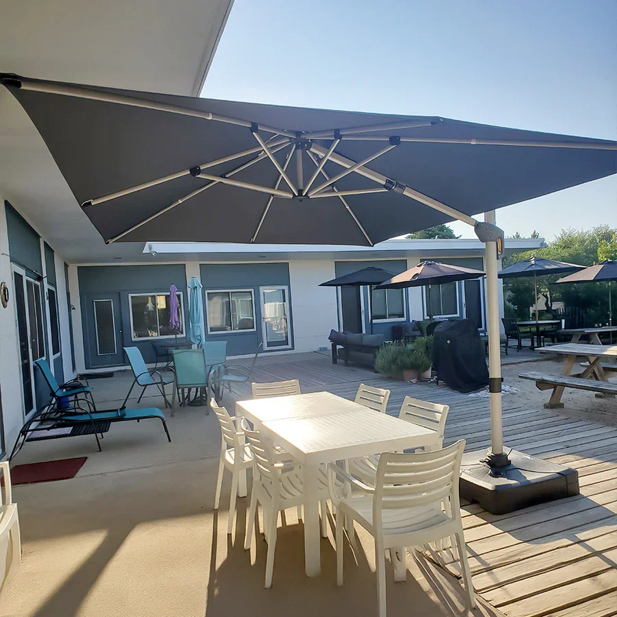 PURPLE LEAF Large Rectangular Porch Umbrella Outside Cantilever Patio Yard Umbrella - Image 174