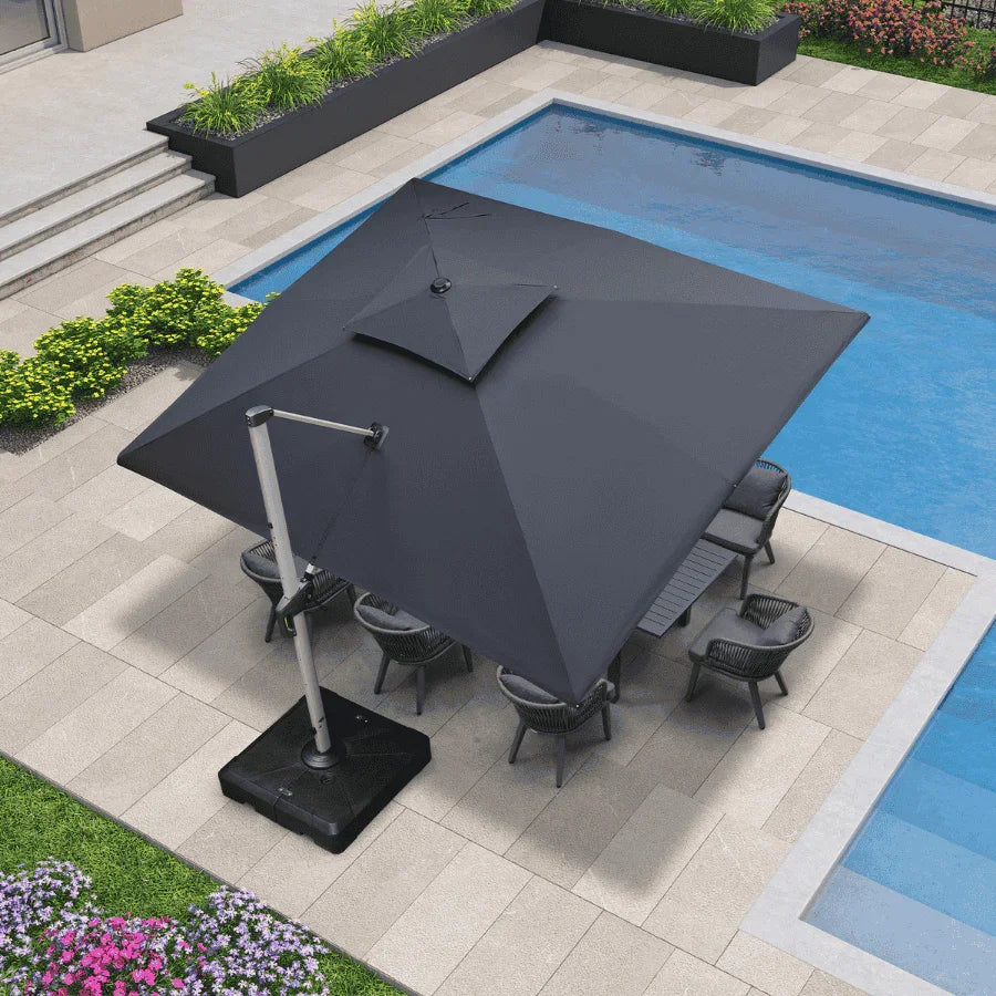 PURPLE LEAF Large Rectangular Porch Umbrella Outside Cantilever Patio Yard Umbrella - Image 181