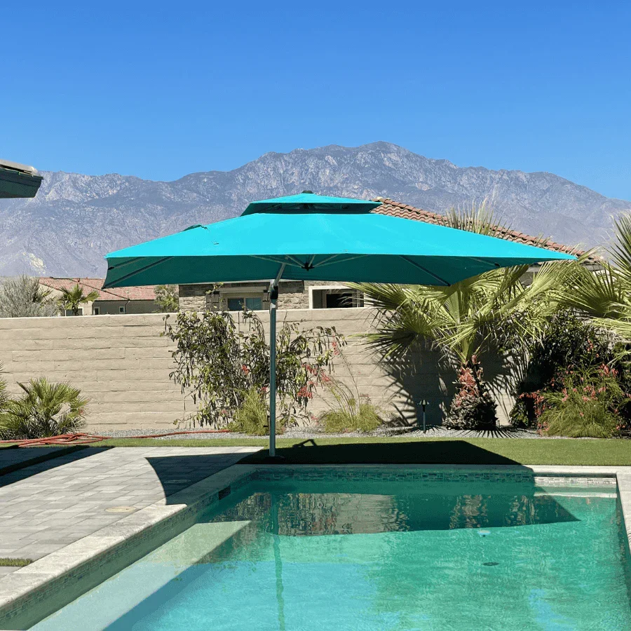 PURPLE LEAF Large Rectangular Porch Umbrella Outside Cantilever Patio Yard Umbrella - Image 191