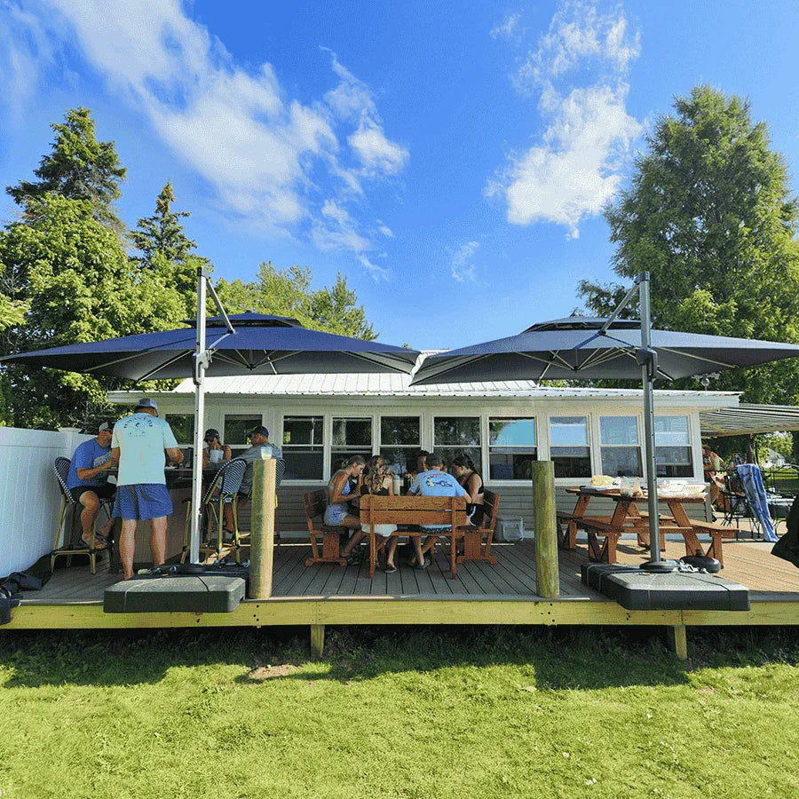 PURPLE LEAF Large Rectangular Porch Umbrella Outside Cantilever Patio Yard Umbrella - Image 196