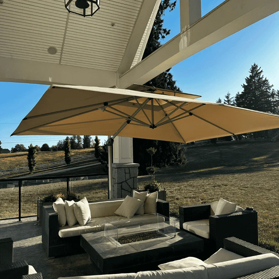 PURPLE LEAF Large Rectangular Porch Umbrella Outside Cantilever Patio Yard Umbrella - Image 197