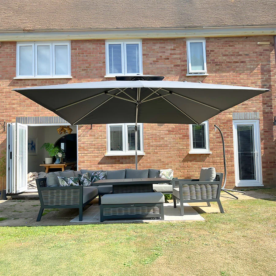 PURPLE LEAF Large Rectangular Porch Umbrella Outside Cantilever Patio Yard Umbrella - Image 198