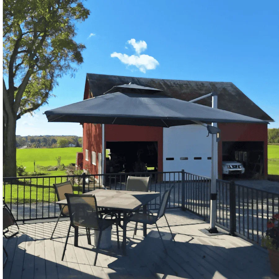 PURPLE LEAF Large Rectangular Porch Umbrella Outside Cantilever Patio Yard Umbrella - Image 199