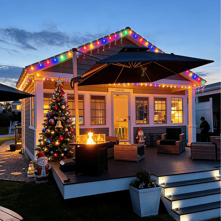 PURPLE LEAF Large Rectangular Porch Umbrella Outside Cantilever Patio Yard Umbrella - Image 202