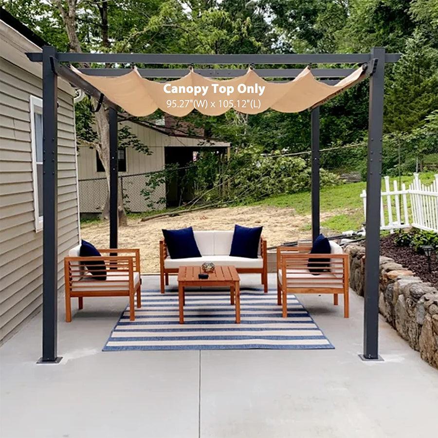 PURPLE LEAF Outdoor Retractable Pergola Shade Cover - Durable Fabric Canopy Replacement Top for Decks and Porches Only Fit PURPLE LEAF Pegola - Image 12