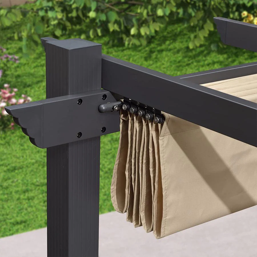 PURPLE LEAF Outdoor Retractable Pergola Shade Cover - Durable Fabric Canopy Replacement Top for Decks and Porches Only Fit PURPLE LEAF Pegola - Image 14