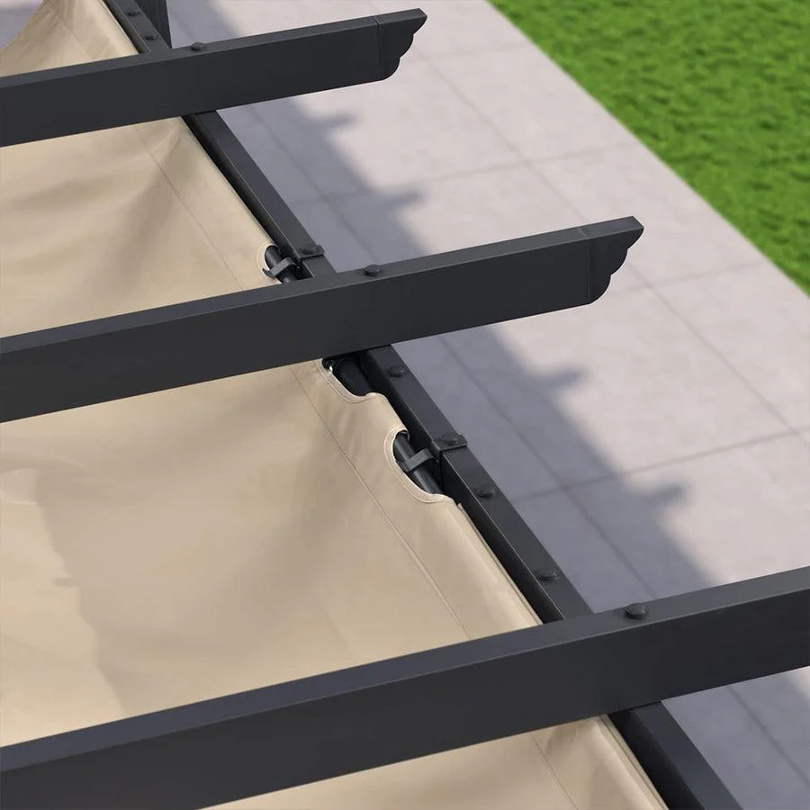 PURPLE LEAF Outdoor Retractable Pergola Shade Cover - Durable Fabric Canopy Replacement Top for Decks and Porches Only Fit PURPLE LEAF Pegola - Image 15