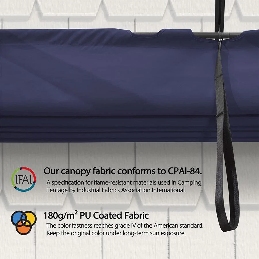 PURPLE LEAF Outdoor Retractable Pergola Shade Cover - Durable Fabric Canopy Replacement Top for Decks and Porches Only Fit PURPLE LEAF Pegola - Image 21