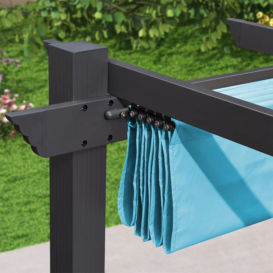 PURPLE LEAF Outdoor Retractable Pergola Shade Cover - Durable Fabric Canopy Replacement Top for Decks and Porches Only Fit PURPLE LEAF Pegola - Image 26