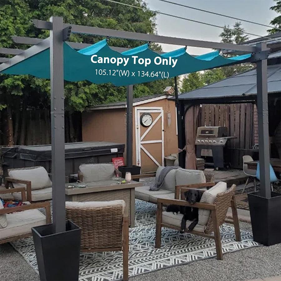 PURPLE LEAF Outdoor Retractable Pergola Shade Cover - Durable Fabric Canopy Replacement Top for Decks and Porches Only Fit PURPLE LEAF Pegola - Image 27