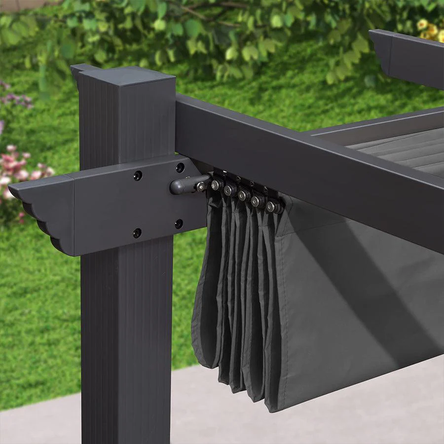 PURPLE LEAF Outdoor Retractable Pergola Shade Cover - Durable Fabric Canopy Replacement Top for Decks and Porches Only Fit PURPLE LEAF Pegola - Image 3