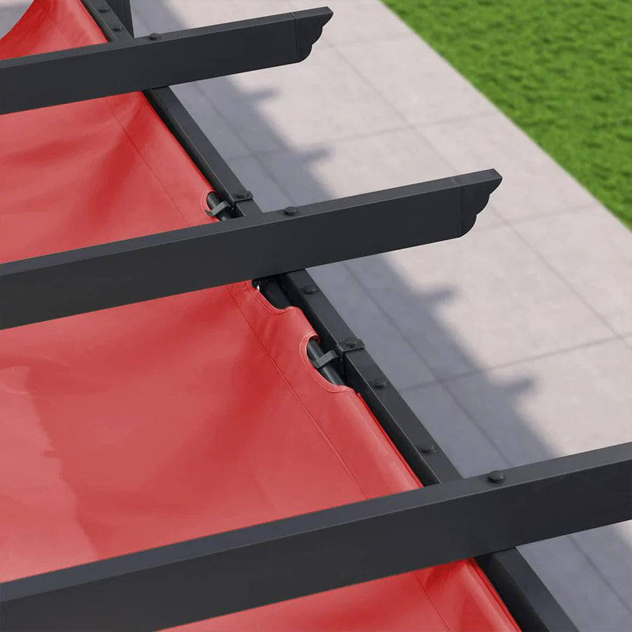 PURPLE LEAF Outdoor Retractable Pergola Shade Cover - Durable Fabric Canopy Replacement Top for Decks and Porches Only Fit PURPLE LEAF Pegola - Image 35