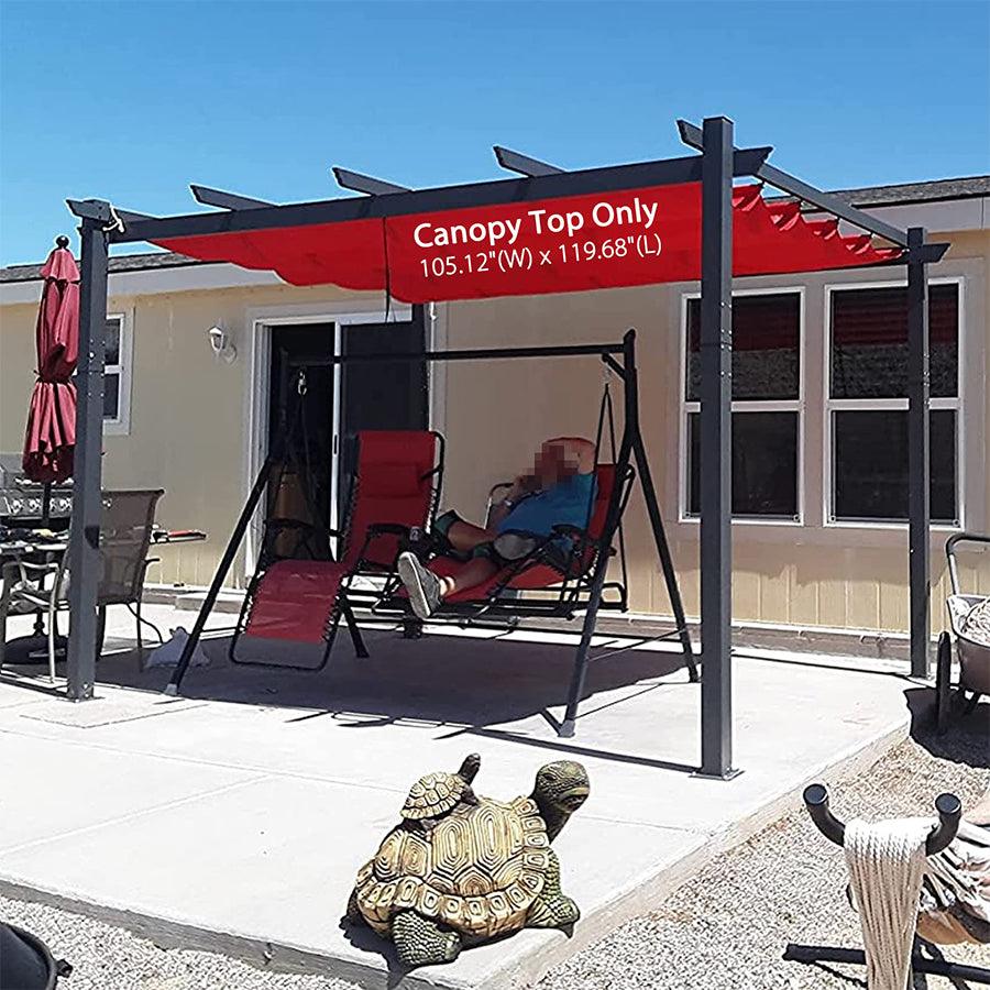 PURPLE LEAF Outdoor Retractable Pergola Shade Cover - Durable Fabric Canopy Replacement Top for Decks and Porches Only Fit PURPLE LEAF Pegola - Image 36