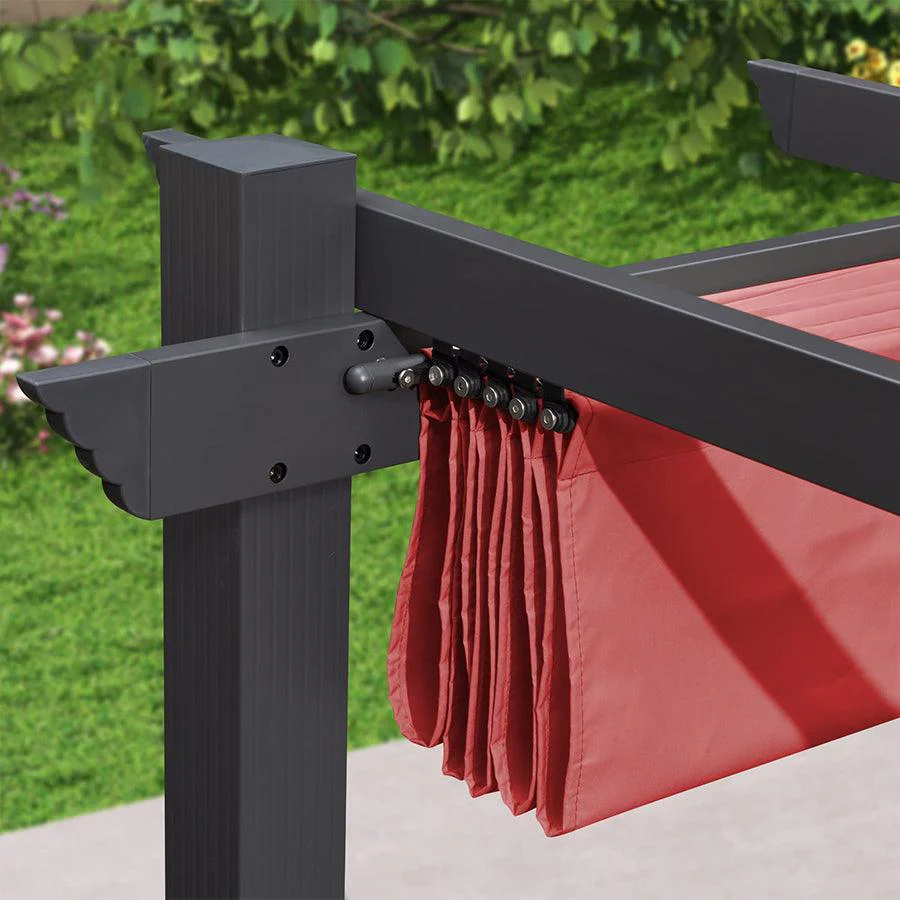 PURPLE LEAF Outdoor Retractable Pergola Shade Cover - Durable Fabric Canopy Replacement Top for Decks and Porches Only Fit PURPLE LEAF Pegola - Image 37