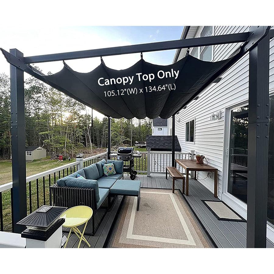 PURPLE LEAF Outdoor Retractable Pergola Shade Cover - Durable Fabric Canopy Replacement Top for Decks and Porches Only Fit PURPLE LEAF Pegola - Image 4