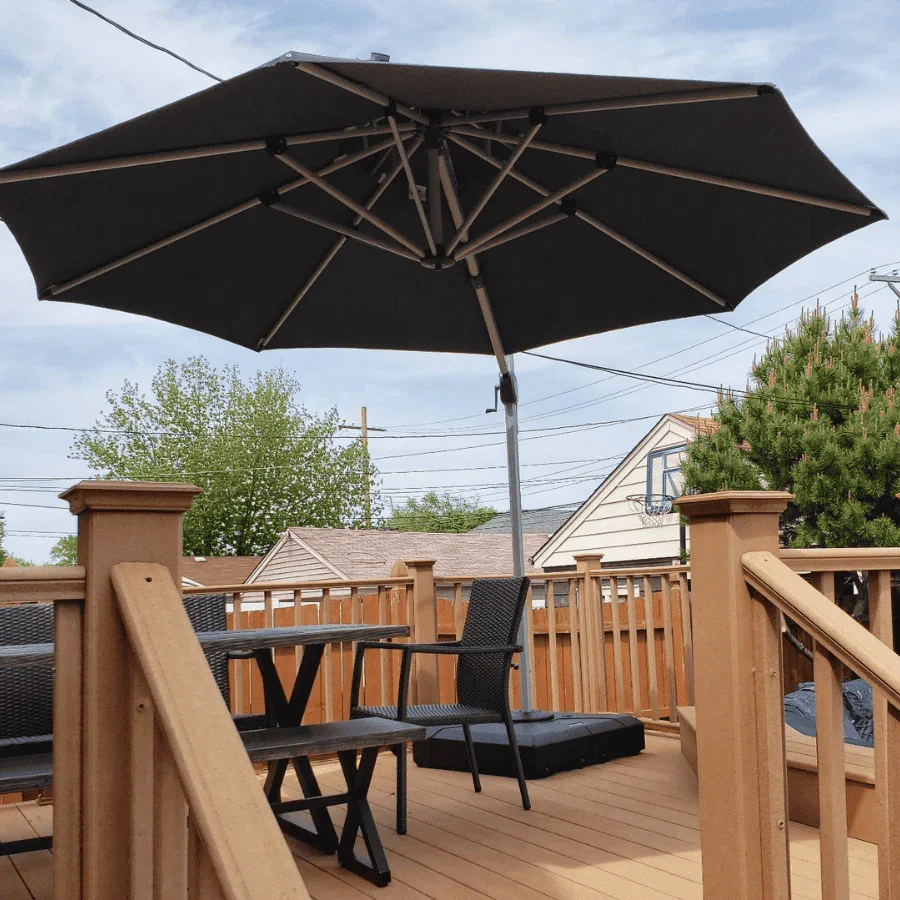 PURPLE LEAF Round Cantilever Patio Umbrella Heavy Duty Umbrella for Porch Garden Pool - Image 172