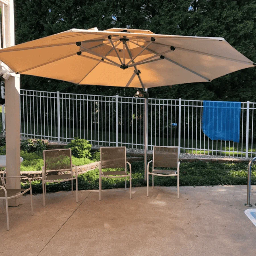 PURPLE LEAF Round Cantilever Patio Umbrella Heavy Duty Umbrella for Porch Garden Pool - Image 182