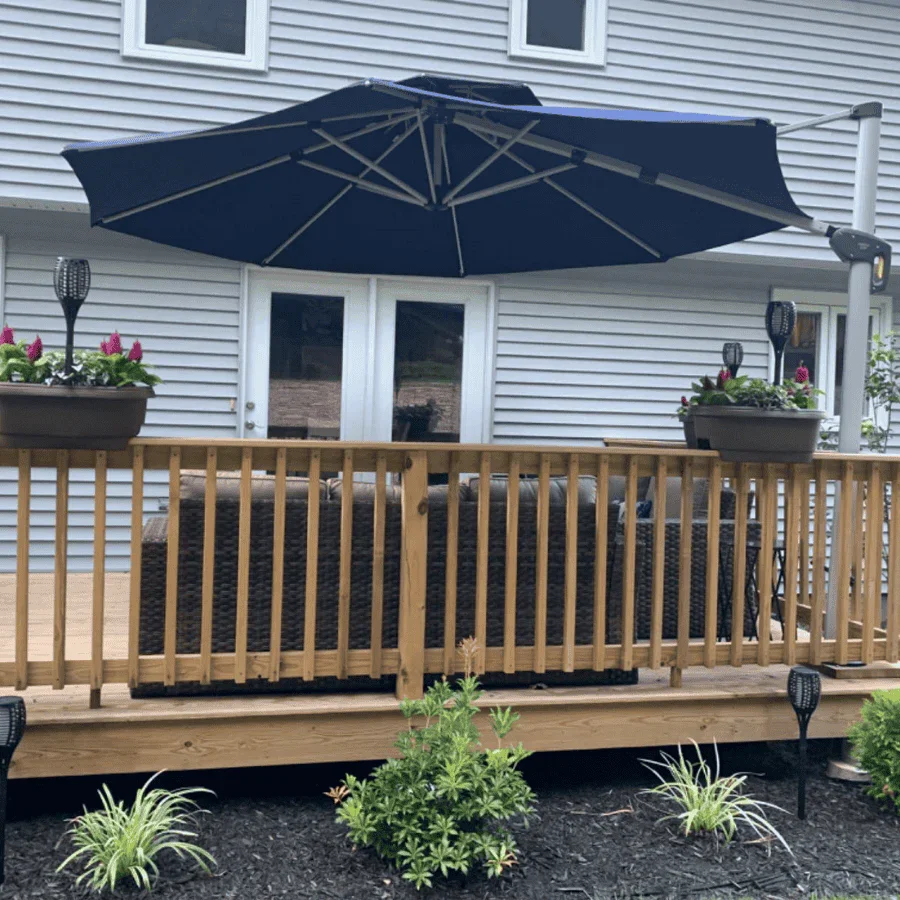 PURPLE LEAF Round Cantilever Patio Umbrella Heavy Duty Umbrella for Porch Garden Pool - Image 183