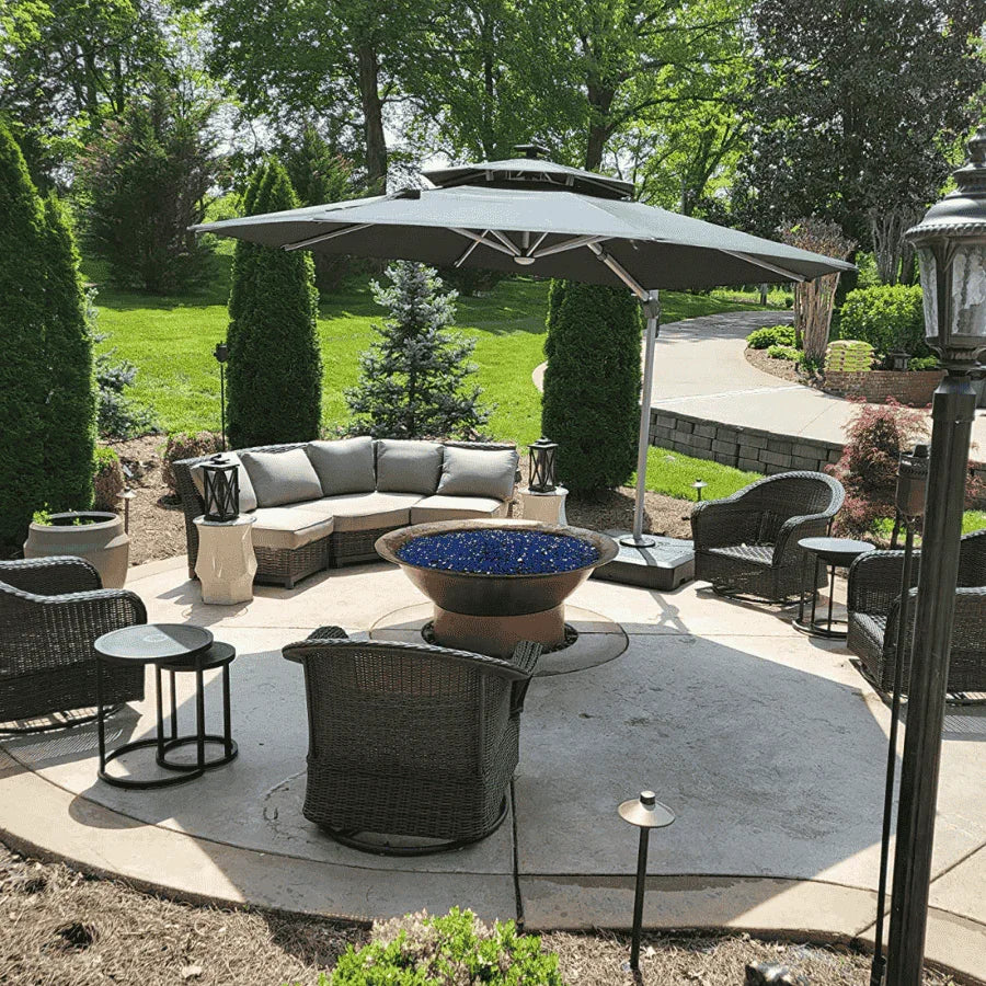 PURPLE LEAF Round Cantilever Patio Umbrella Heavy Duty Umbrella for Porch Garden Pool - Image 184