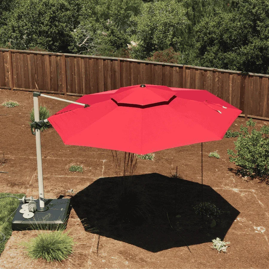 PURPLE LEAF Round Cantilever Patio Umbrella Heavy Duty Umbrella for Porch Garden Pool - Image 187