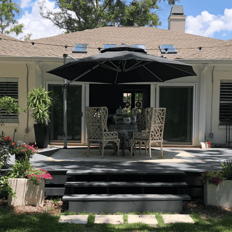 PURPLE LEAF Round Cantilever Patio Umbrella Heavy Duty Umbrella for Porch Garden Pool - Image 192