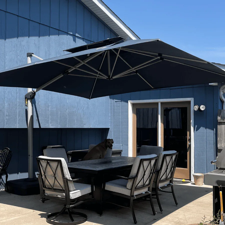 PURPLE LEAF Outdoor Windproof Umbrella, Square Cantilever Umbrella Outside Patio - Image 165